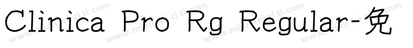 Clinica Pro Rg Regular字体转换